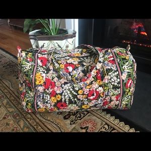 Vera Bradley Large Duffle Bag in Poppy Fields